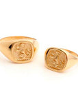 Rhea Lion crest family ring