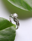 Jynelle engagement ring and form fit Wedding band
