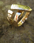 Double Wrap Hockey Stick Ring Gold