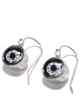 mini working compass earrings