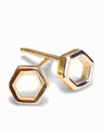 single honeycomb earrings