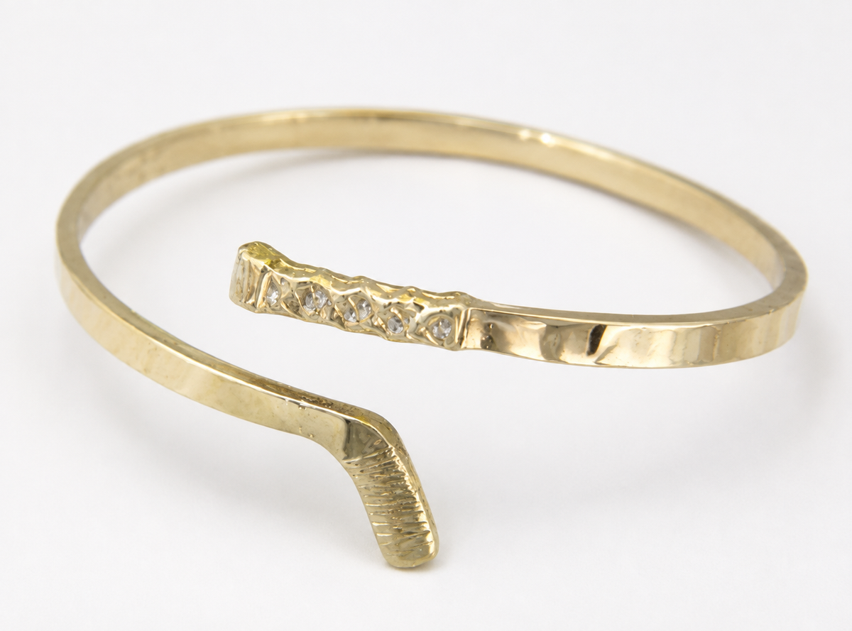 Gold Vermeil Hockey Stick Bracelet