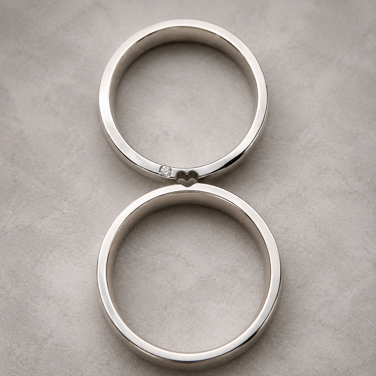 Lina And Jack Heart Wedding Bands