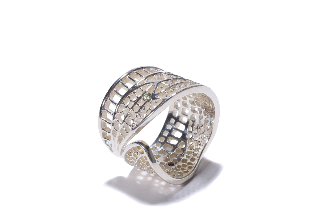 dragonfly wing ring 2 with sapphires