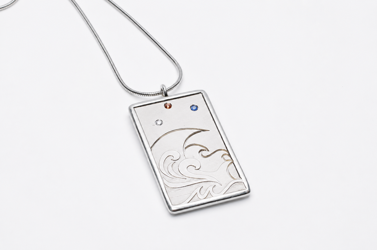 Michelle 10th now 15th Anniversary Wave Pendant