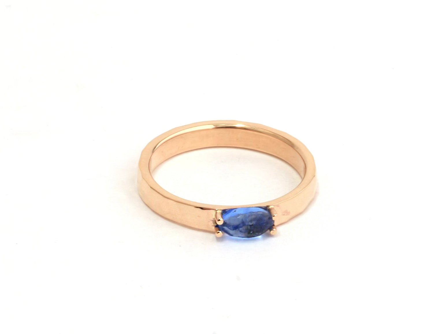 Marleau blue sea glass ring