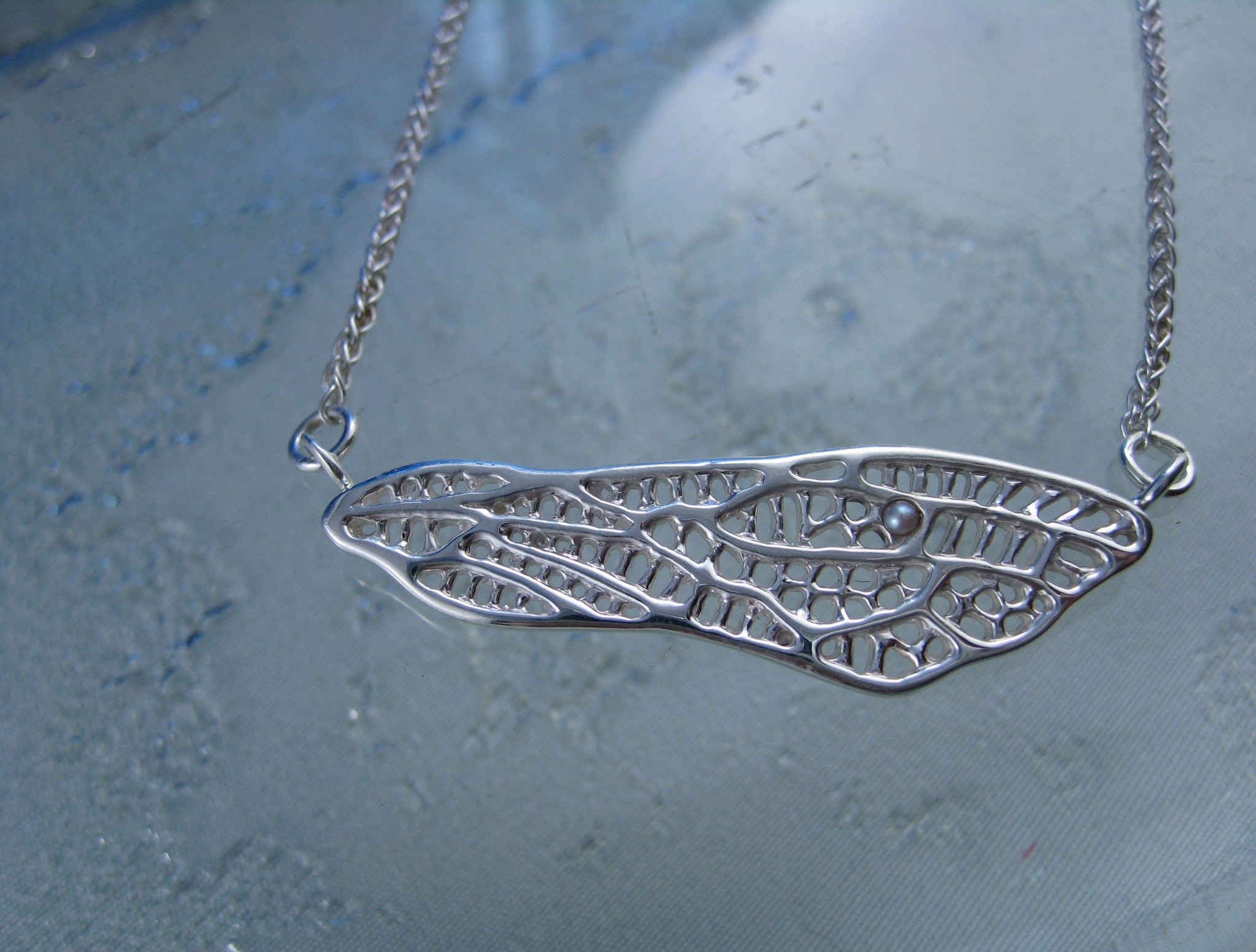 danika mini dragonfly wing necklace