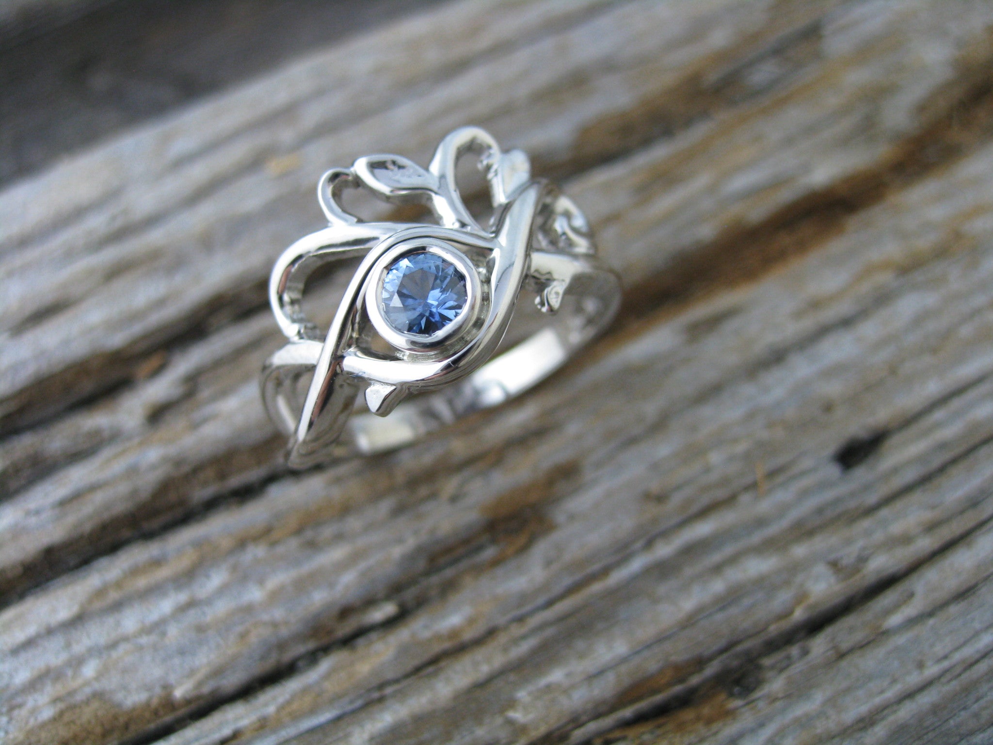 Sarah Blue Sapphire Engagement Ring