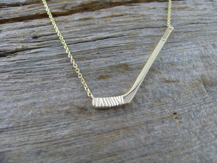 custom hockeystick necklace