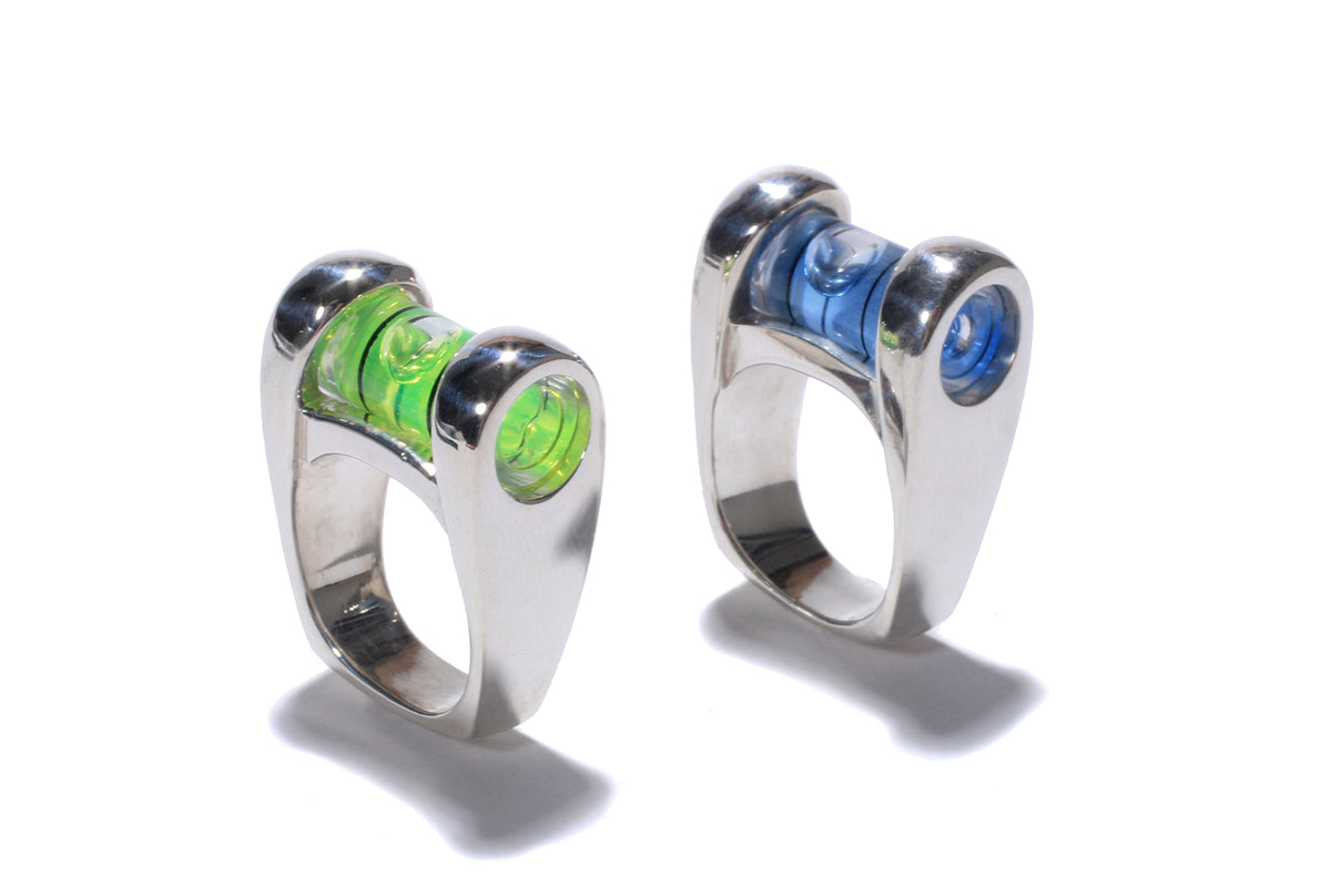 Level Ring With Acrylic Bubble in Sterling Silver – Vancouver Island ...
