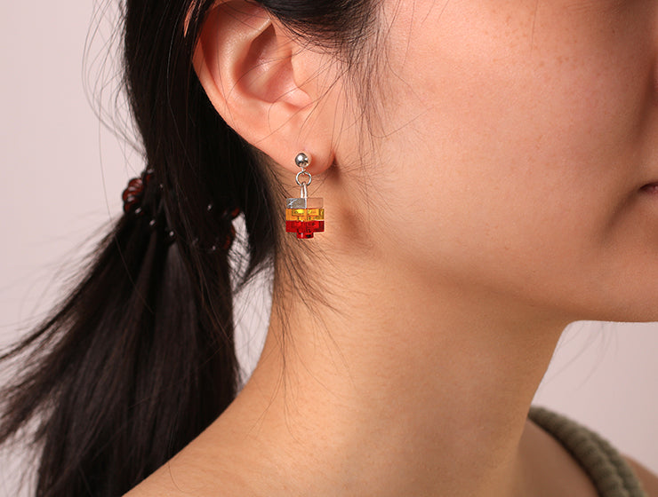 brick earrings
