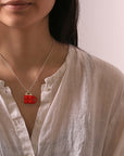 brick heart necklace