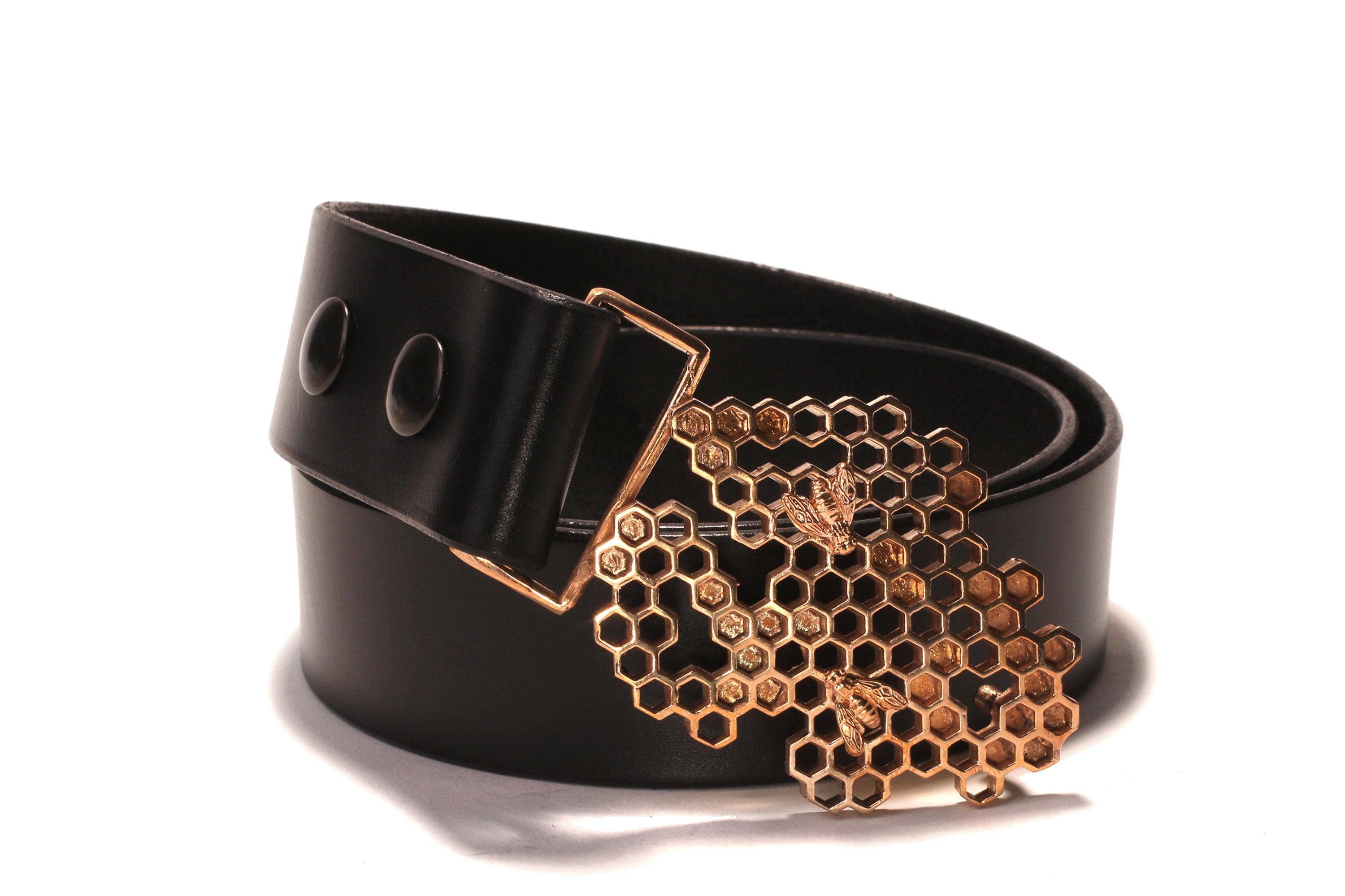 honeycomb bee belt buckle