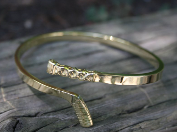 gold vermeil hockey stick bracelet