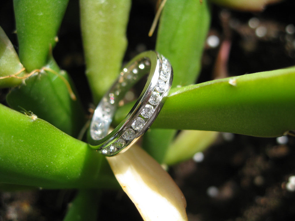 crystal anniversary eternity ring